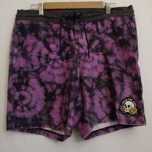 Heed The Call Mens Terry Purple Shorts Pockets Drawstring 35